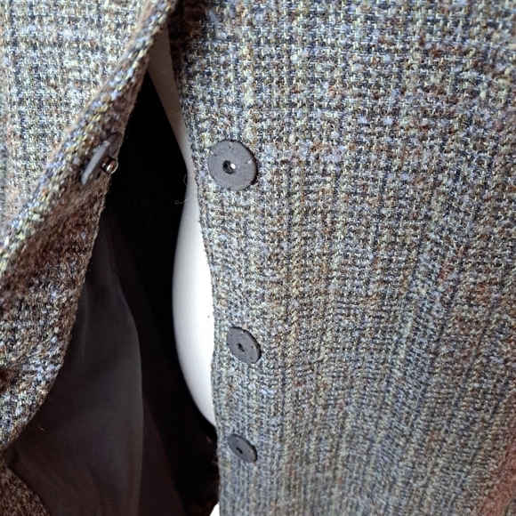 J. Jill large tweed swing style jacket lined pockets collared career business - Picture 5 of 7